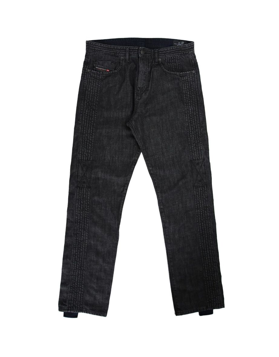 Men's Diesel DViker Straight Fit Jeans in Black