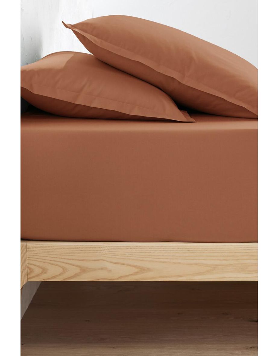Scenario Cotton Percale Fitted Sheet, 40cm Flap