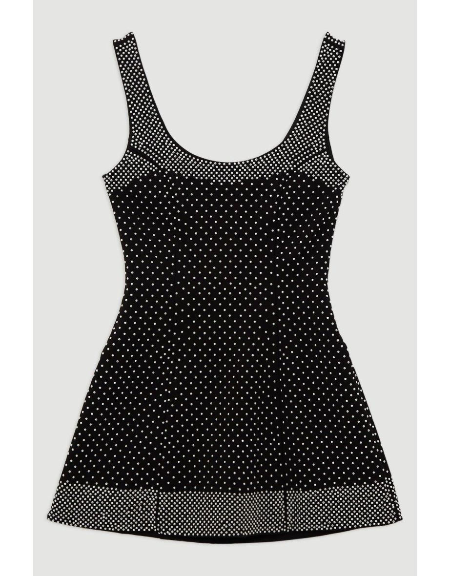 Studded Ponte Jersey Mini Dress - 3