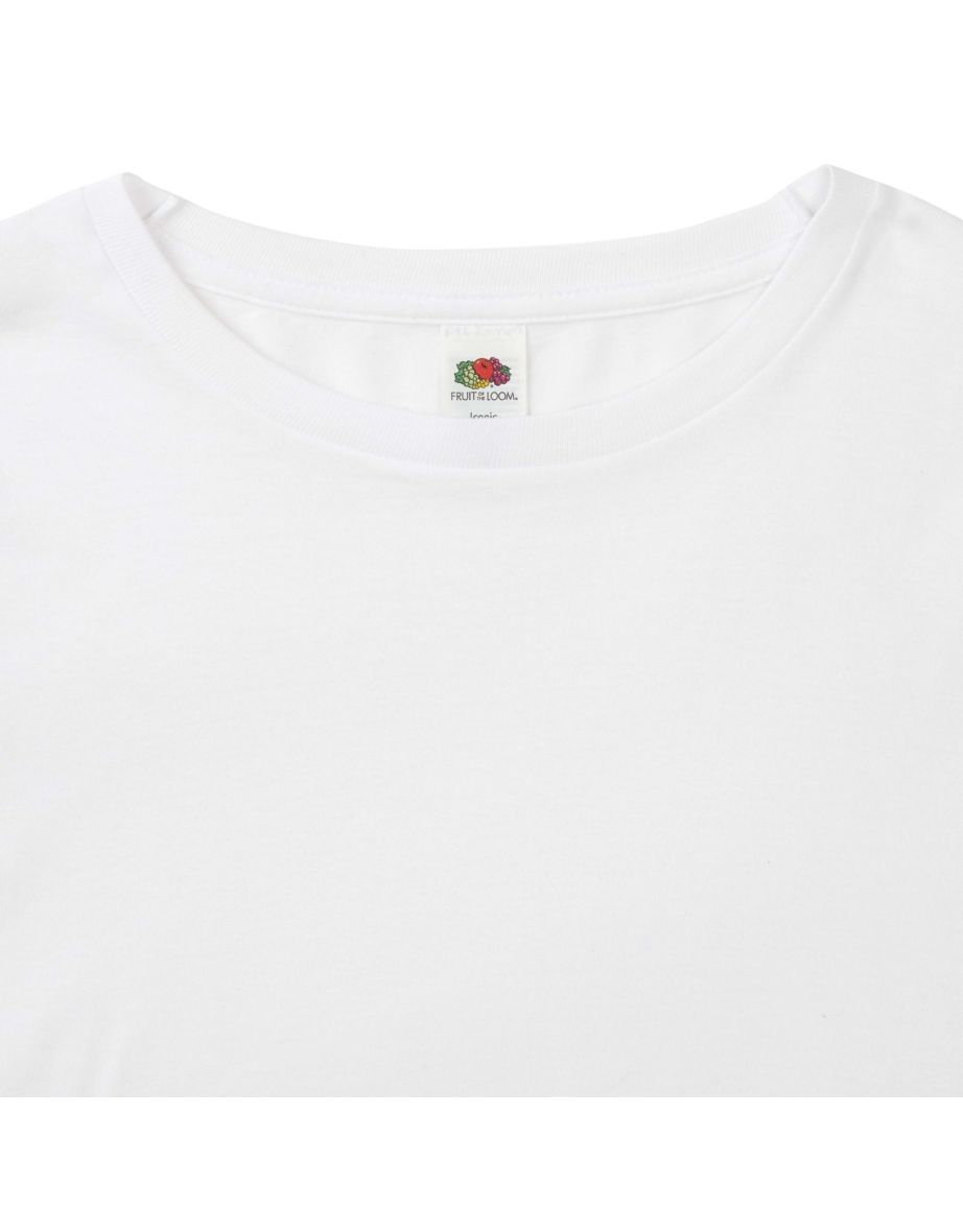 Fruit Of The Loom Mens Iconic 150 Long-Sleeved T-Shirt - White - 3