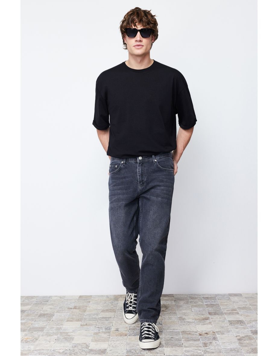 Anthracite Men's Relax Fit Boyfriend Jeans Jeans