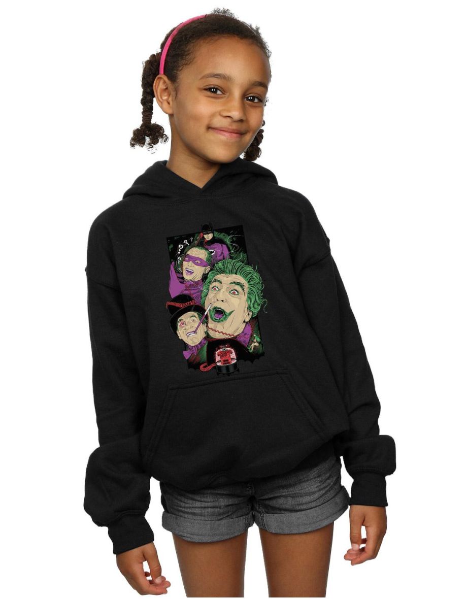 DC Comics Girls Batman TV Series Rogues Gallery Hoodie - Black