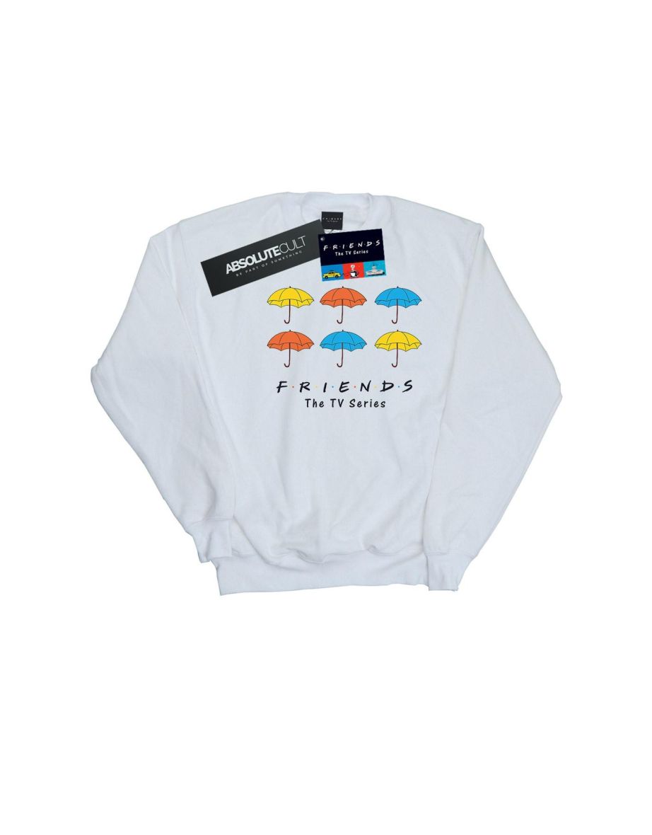 Friends Girls Coloured Umbrellas Sweatshirt - White