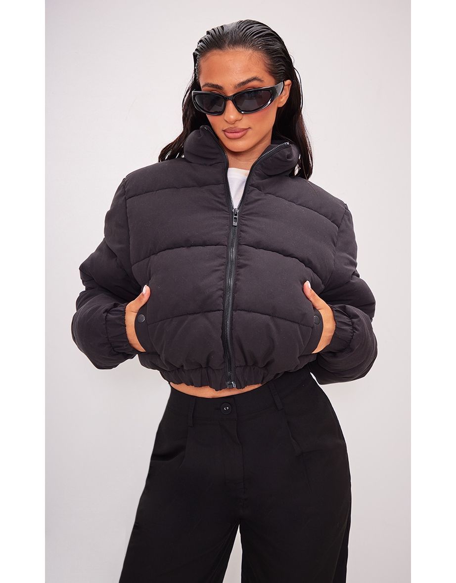 Prettylittlething Women's Cropped Bubble Puffer Jacket