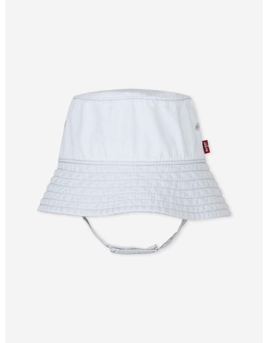 Baby Boys Denim Romper and Bucket Hat in Blue - 3