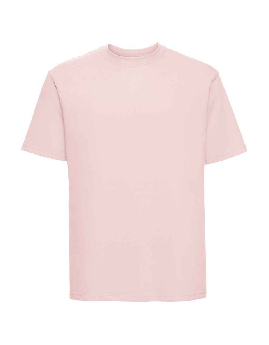 Russell Mens Ringspun Cotton Classic T-Shirt - Powder Rose