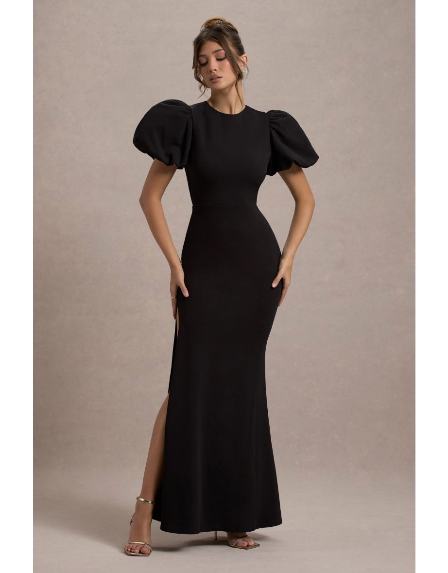 Love Letters | Black Puff-Sleeve Maxi Dress