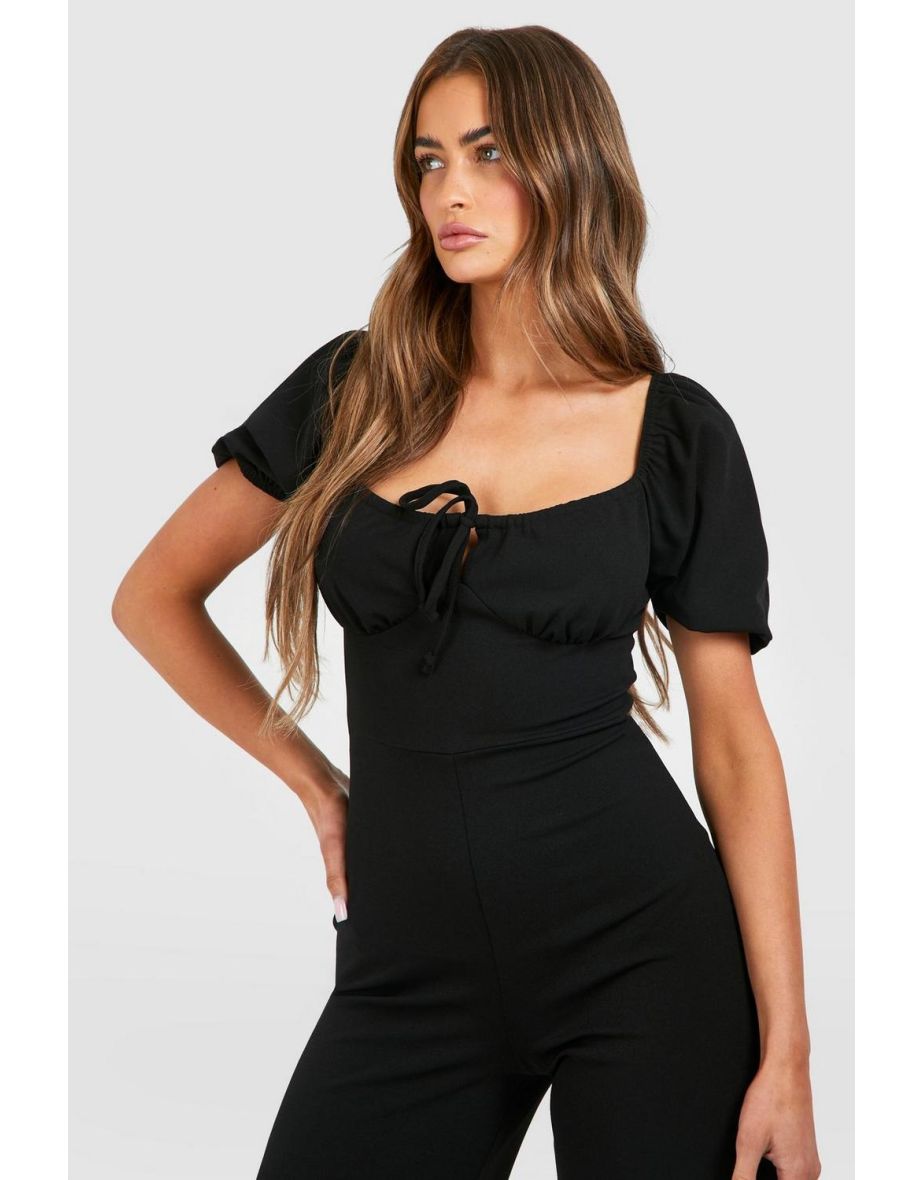 Milkmaid Jumpsuit - black - 3