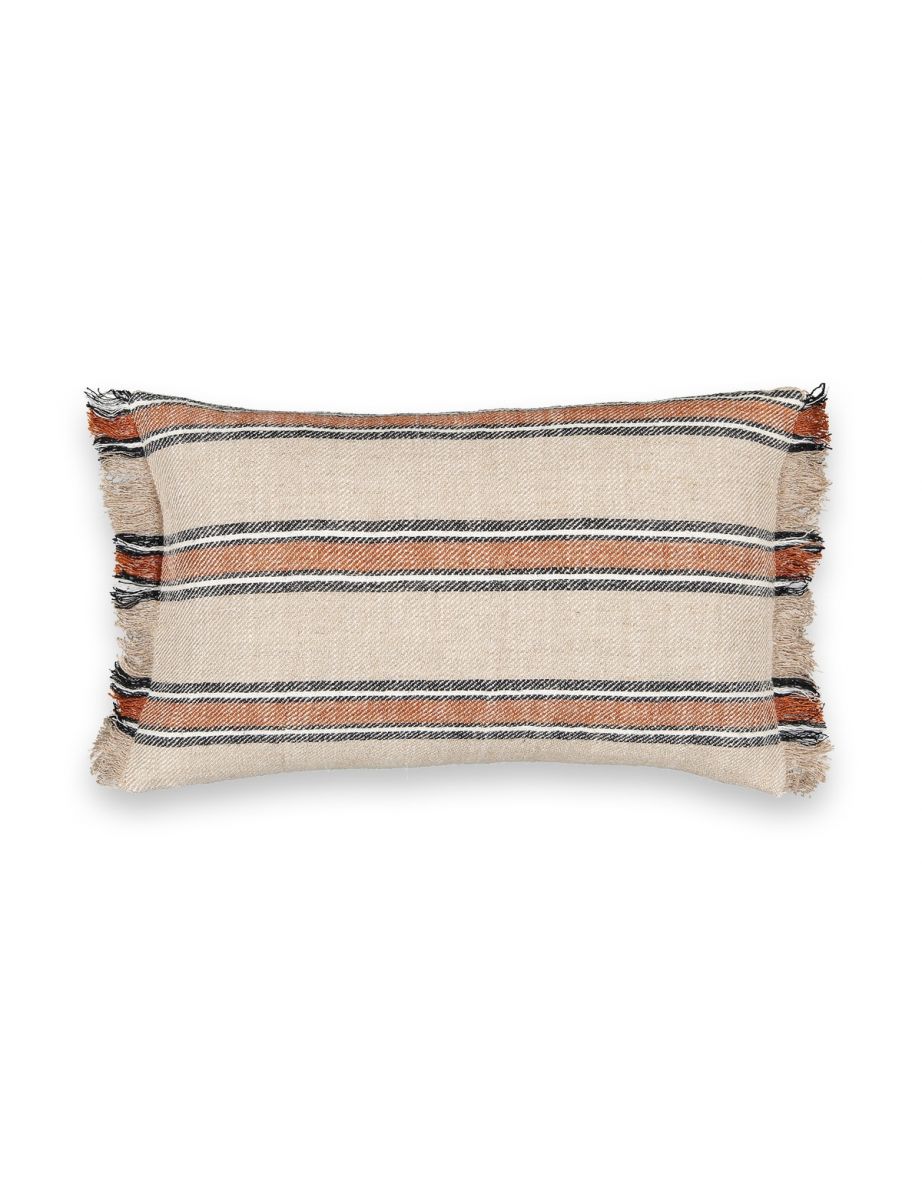 ANUSHA Striped Cotton & Linen Cushion Cover