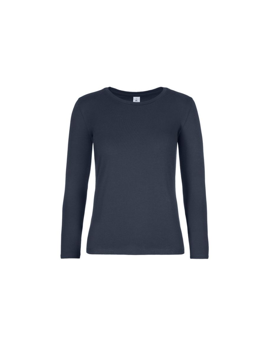 B&C Womens/Ladies #E190 LSL Top - Navy