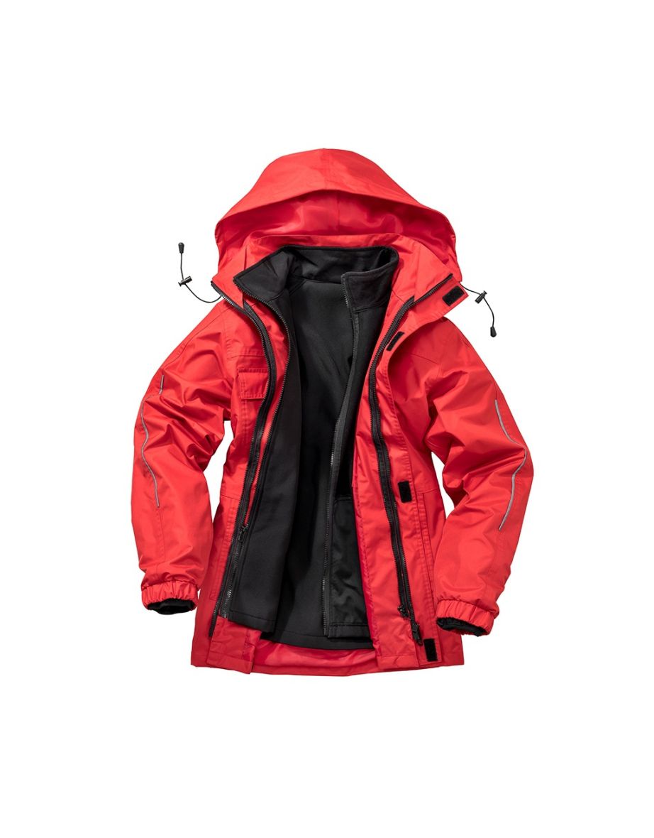 Result Core Mens Printable 3-In-1 Transit Jacket - Red - 2