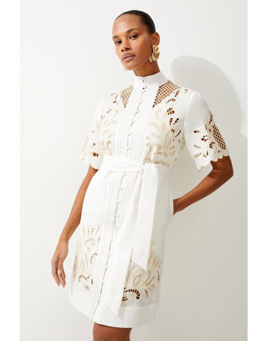 Cutwork Mini Beach Dress