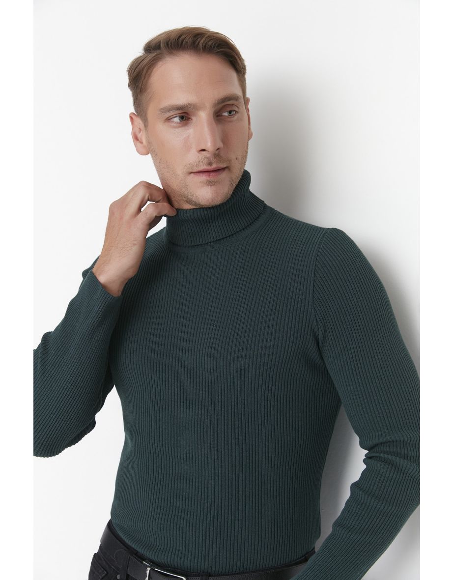 Sweater - Green - Fitted