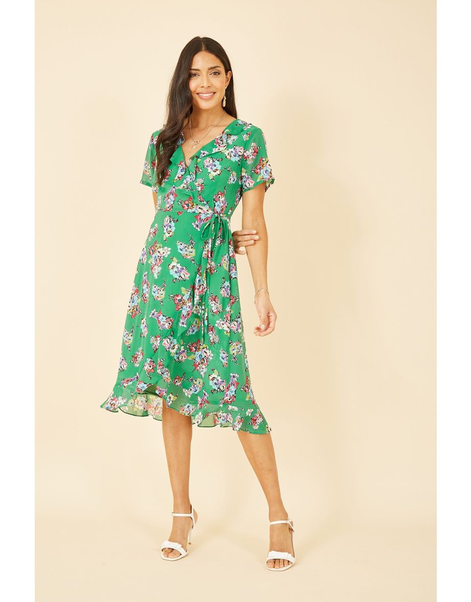 Yumi green floral clearance dress