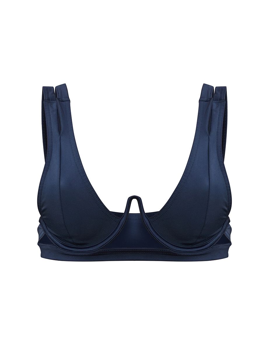 Black Strappy Underwired Bikini Top - 3