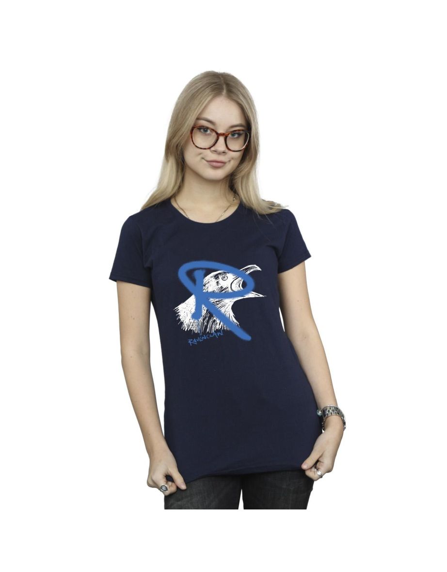 Harry Potter Womens/Ladies Ravenclaw Pop Spray Cotton T-Shirt - Navy Blue