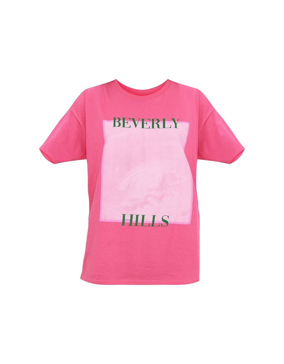 Pink Beverly Hills Photographic Print T Shirt - 4