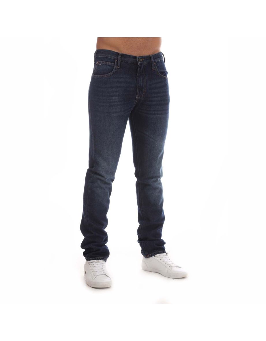 Shop Men s Armani J45 Regular Fit Jeans in Blue Online in Qatar VogaCloset