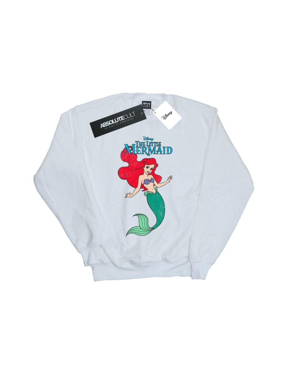Disney Womens/Ladies The Little Mermaid Line Ariel Sweatshirt - White - 1