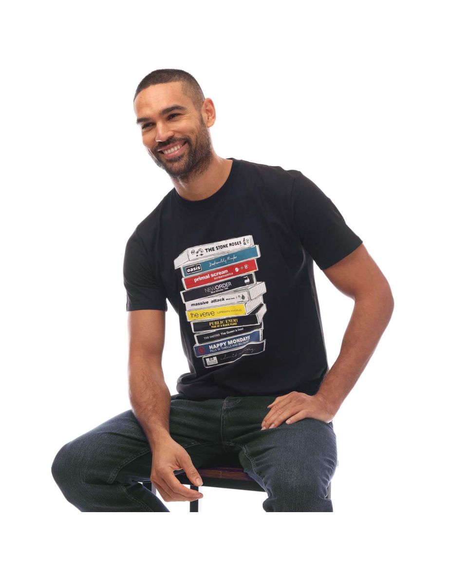 Men's Weekend Offender Cassettes Printed T-Shirt in Blue - 3