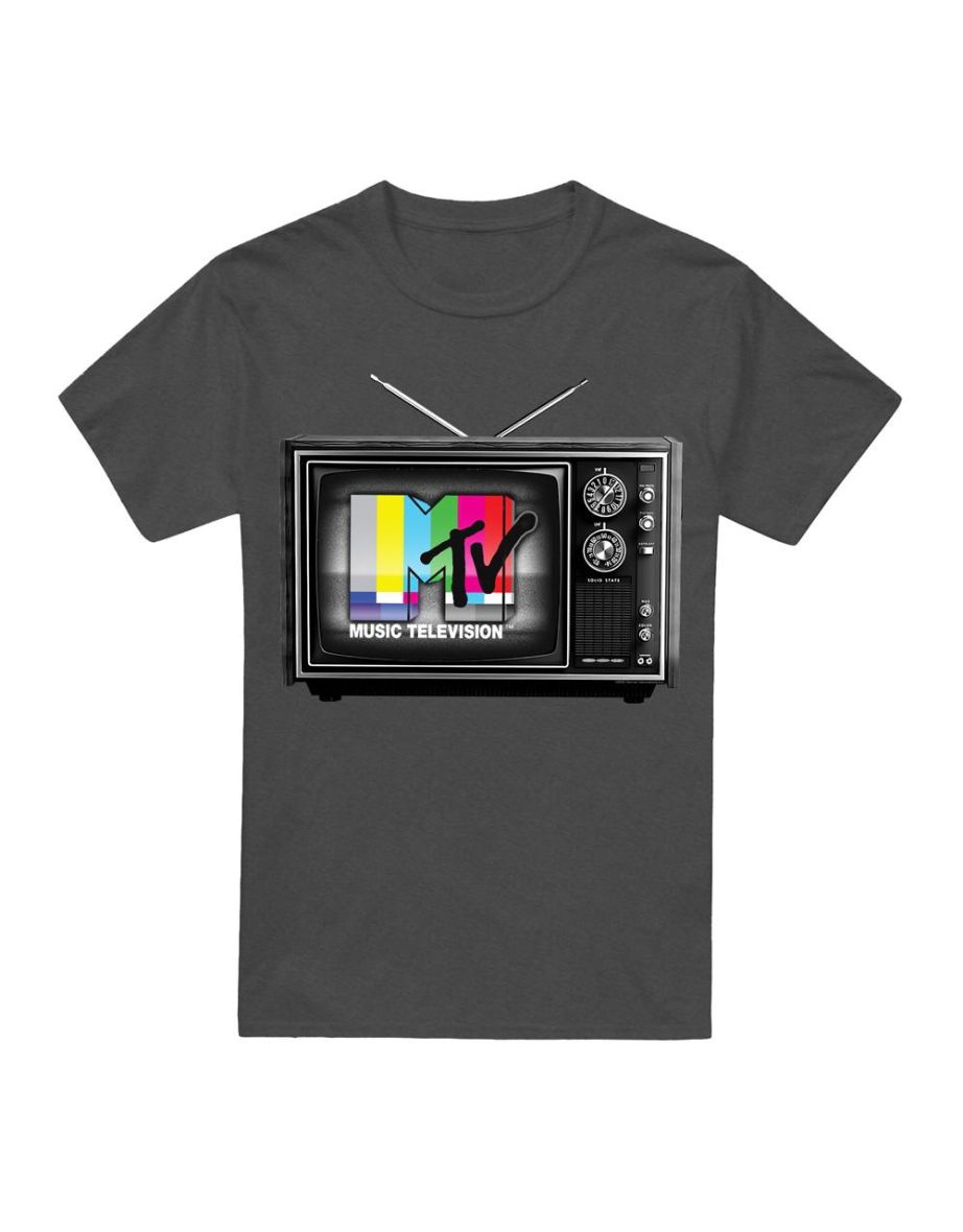 MTV Unisex Adult TV T-Shirt - Charcoal