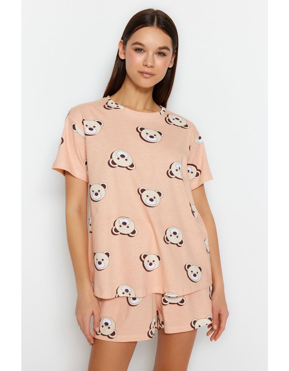 Pajama Set - Orange - Graphic