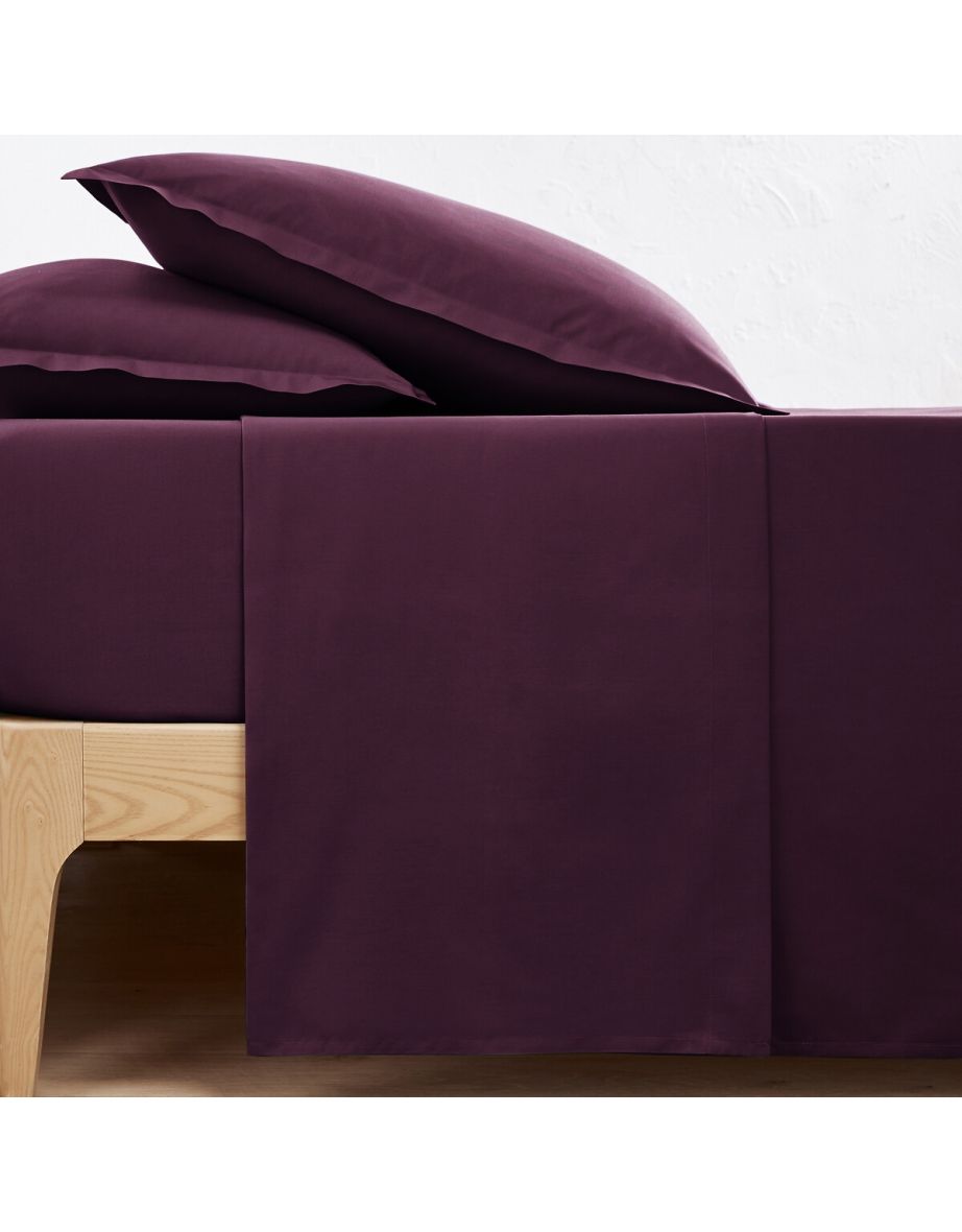 Scenario Plain 100% Cotton 200 Thread Count Percale Flat Sheet