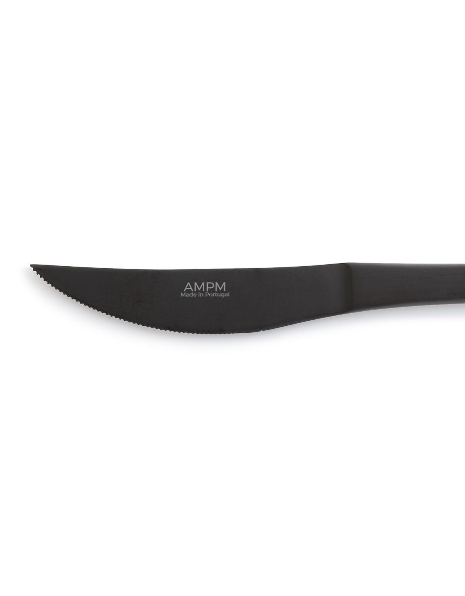 Oslo 16-Piece Matte Black Stainless Steel Cutlery Set - 2