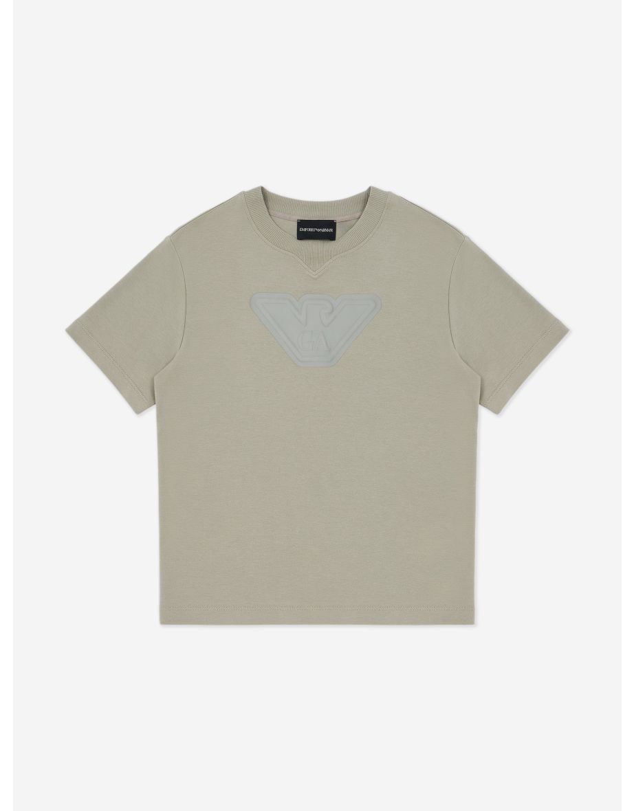 Emporio Armani Boys Logo T-Shirt in Green
