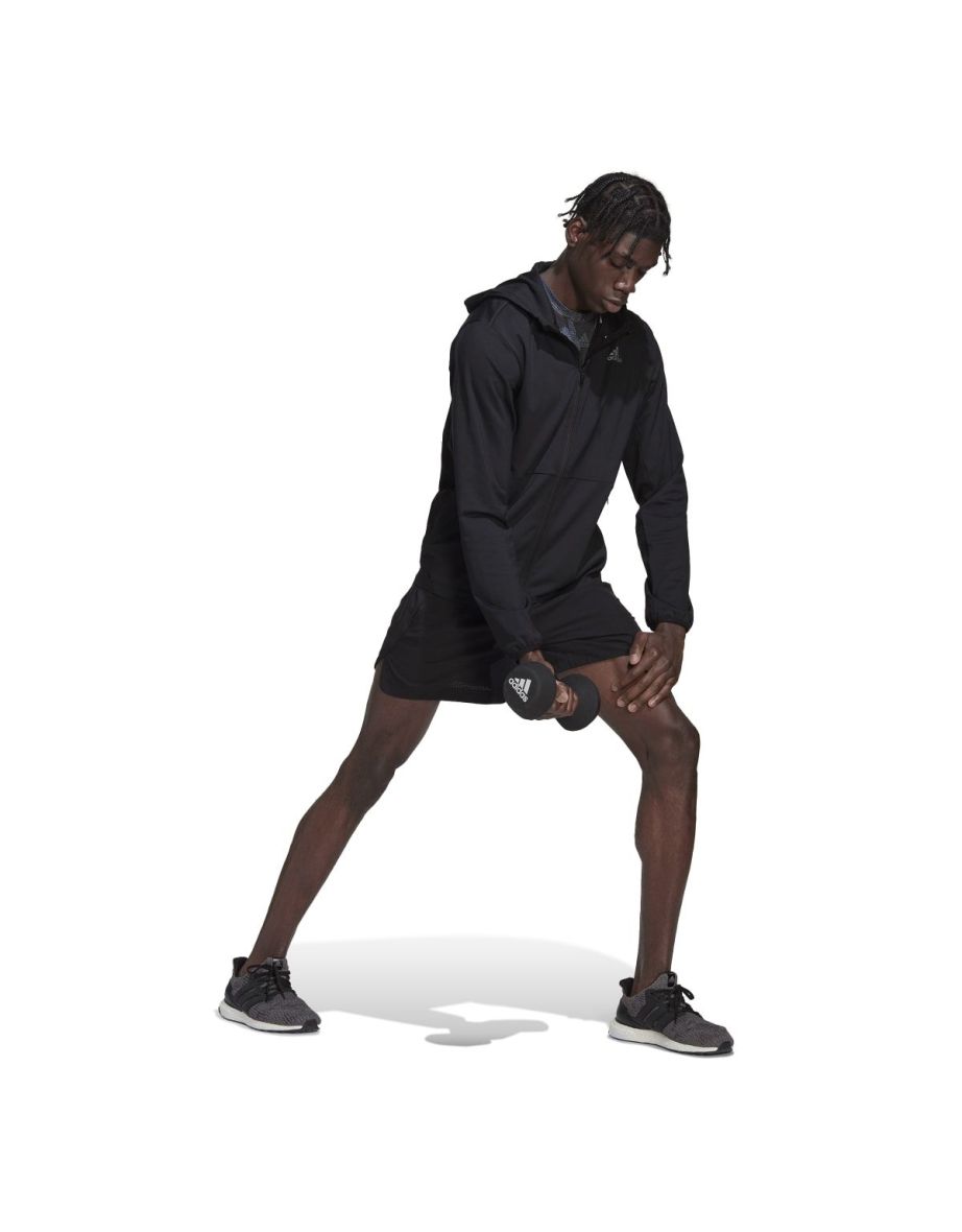 Men's adidas HIIT Training Full Zip Hoody in Black
