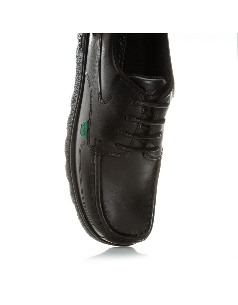 Boy's Kickers Junior Fragma Lace Shoe in Black - 5