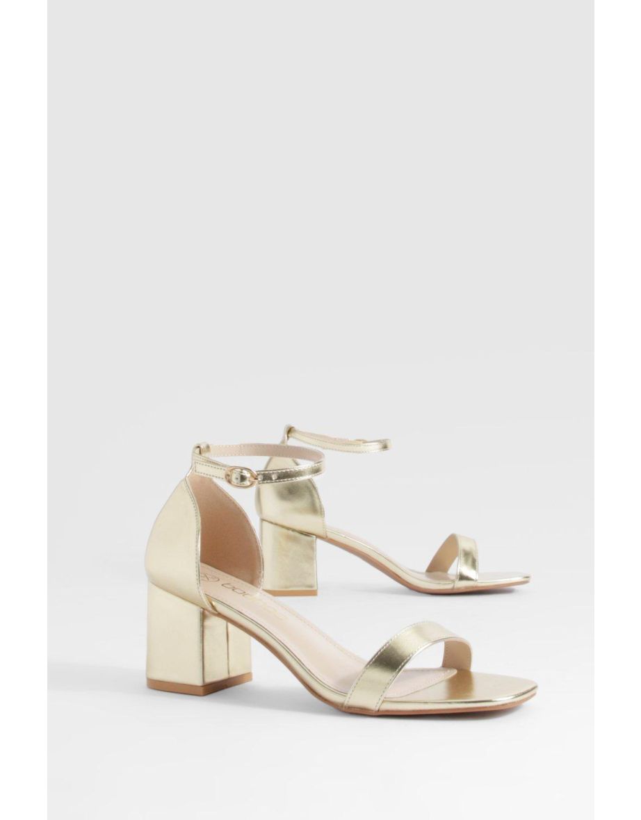 Gold barely there shoes hot sale