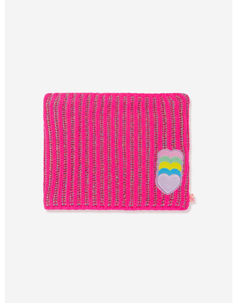 Girls Hearts Snood in Pink - 3