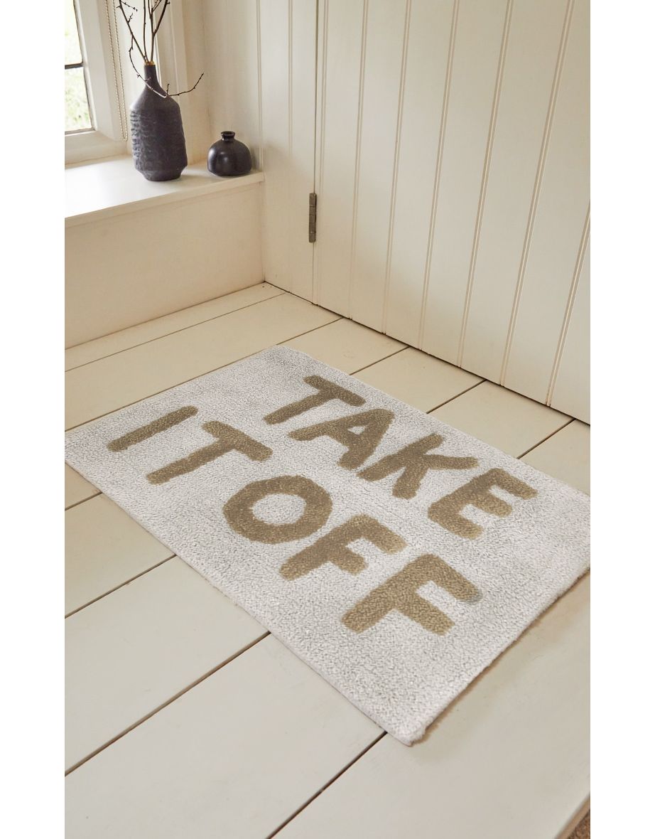 Cream bath mat on sale