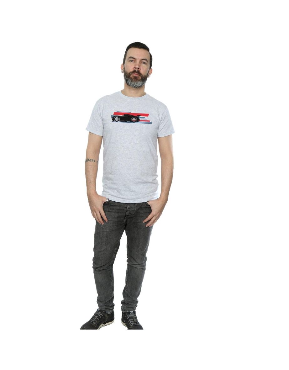 Disney Mens Cars Jackson Storm Stripes T-Shirt - Sports Grey - 3