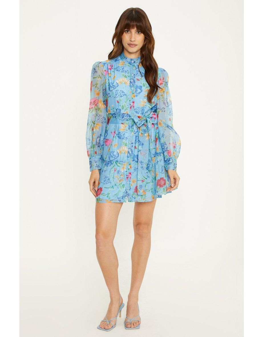 Oasis blue shirt dress top