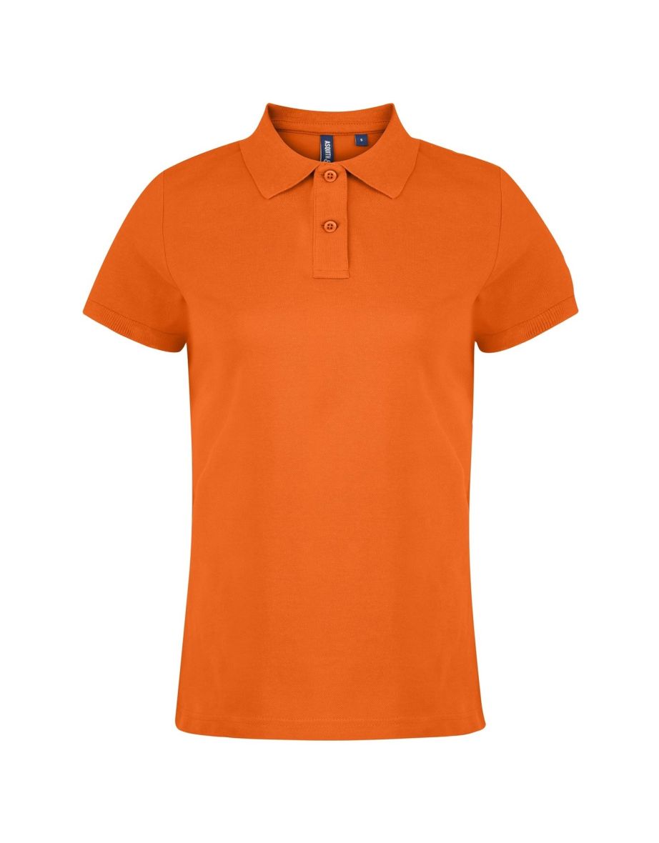 Asquith & Fox Womens/Ladies Plain Short Sleeve Polo Shirt - Orange