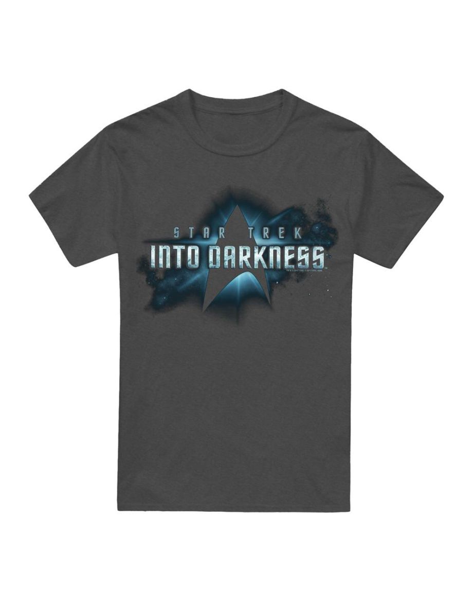 Star Trek: Into Darkness Unisex Adult Logo T-Shirt - Charcoal
