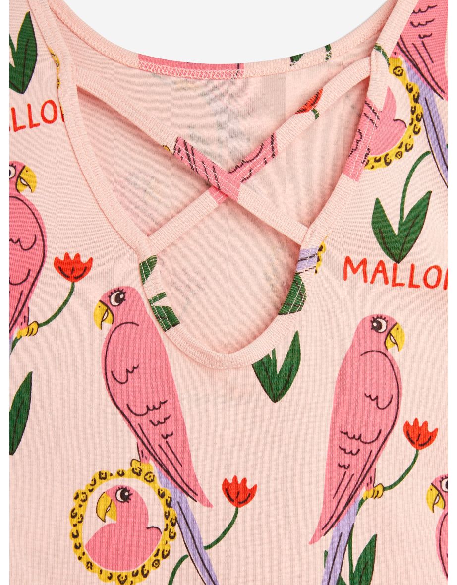Girls Parrot Print Ballet T-Shirt in Pink - 3