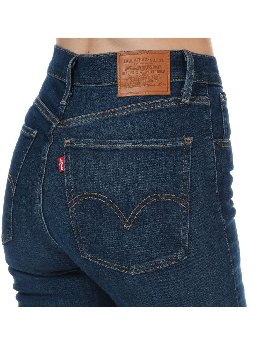 Women's Levis Mile High Super Skinny Jeans in Blue - 5