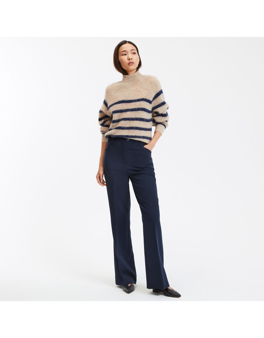Recycled Flared Trousers, Length 31.5"