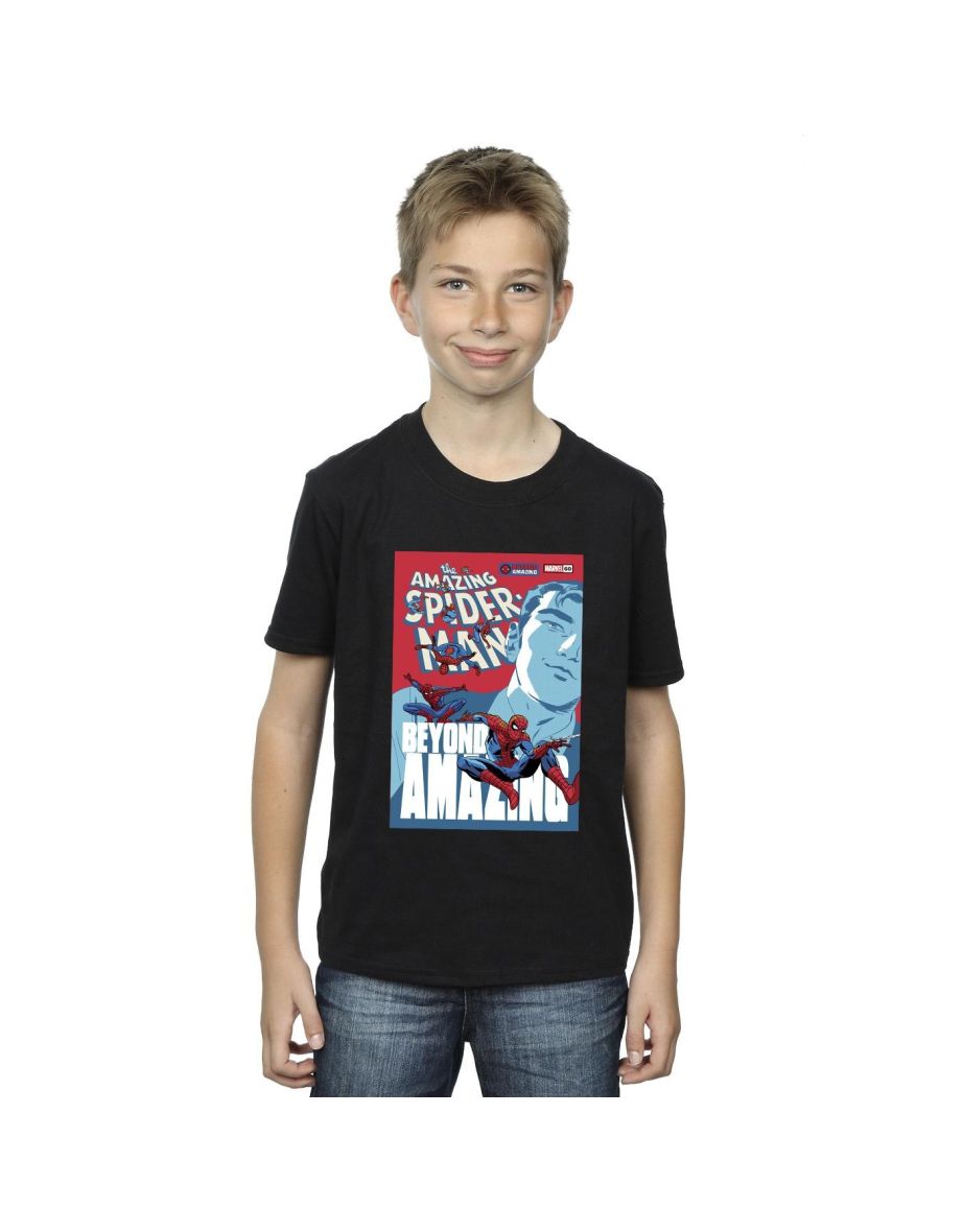 Marvel Boys Spider-Man Beyond Amazing Cover T-Shirt - Black