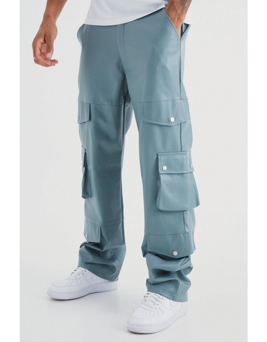 Tall pu trousers sales