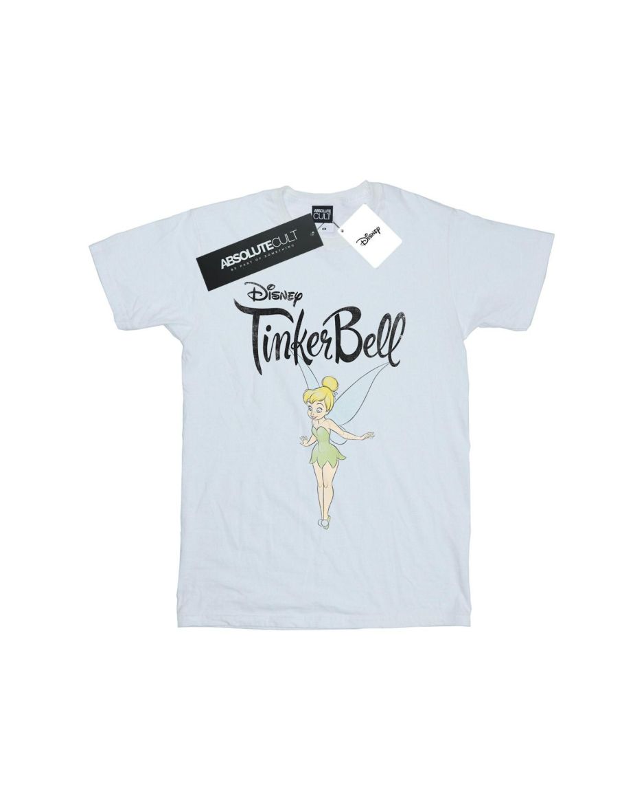 Disney Womens/Ladies Tinker Bell Flying Tink Cotton Boyfriend T-Shirt - 1