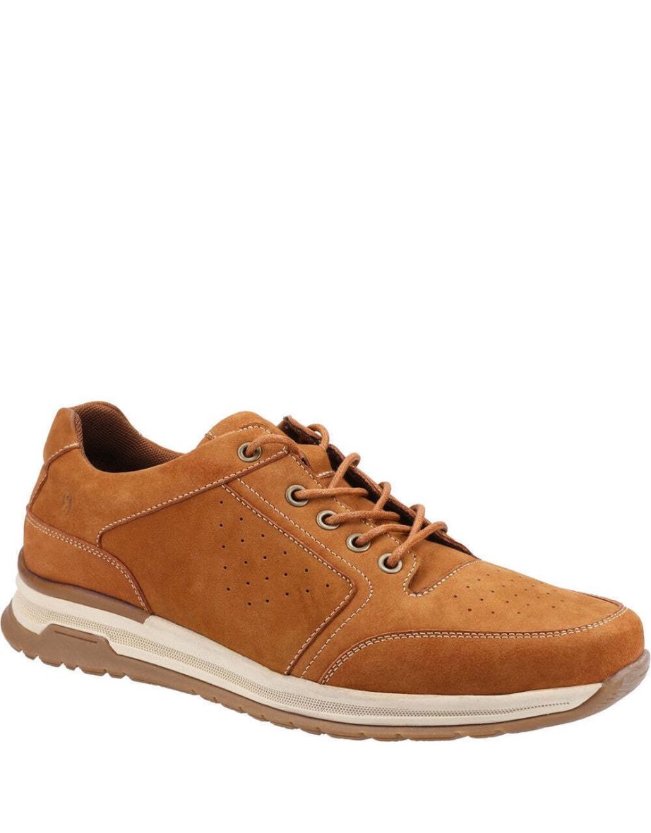 Hush Puppies Mens Joseph Nubuck Trainers - Tan/Beige