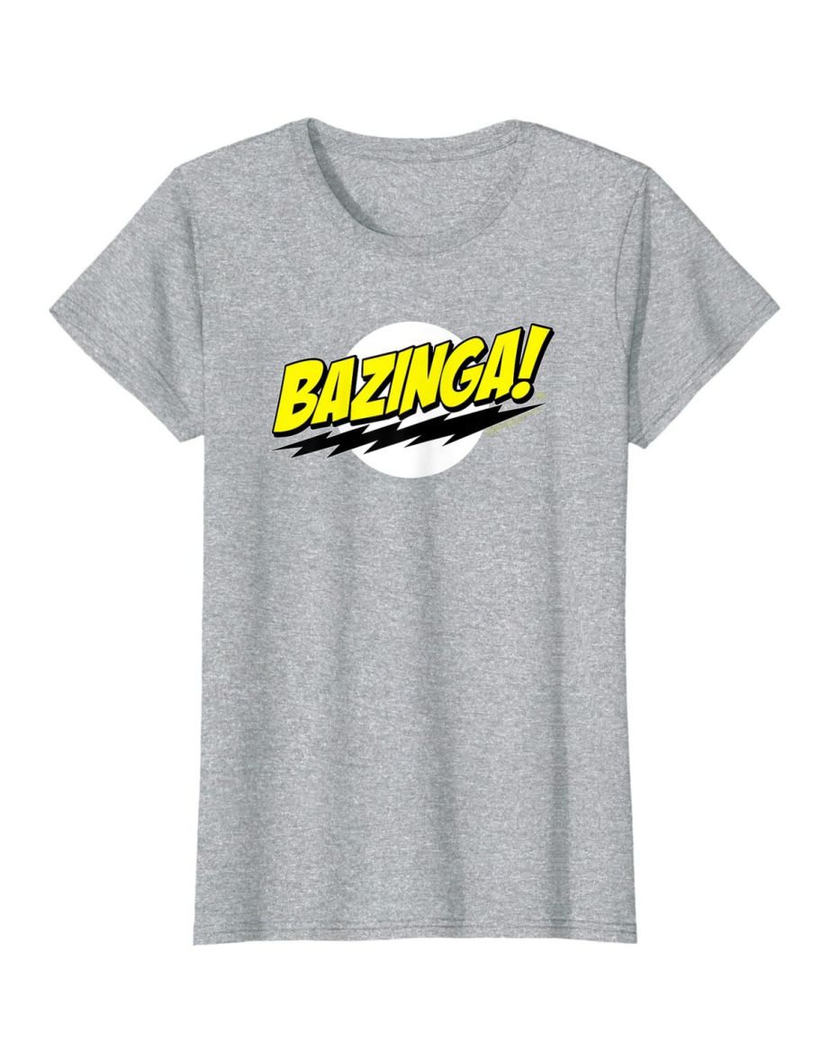 The Big Bang Theory Womens/Ladies Bazinga T-Shirt - Sports Grey