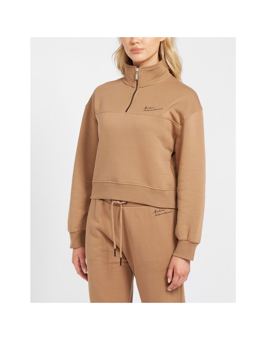 Barbour jumper womens Brown best sale