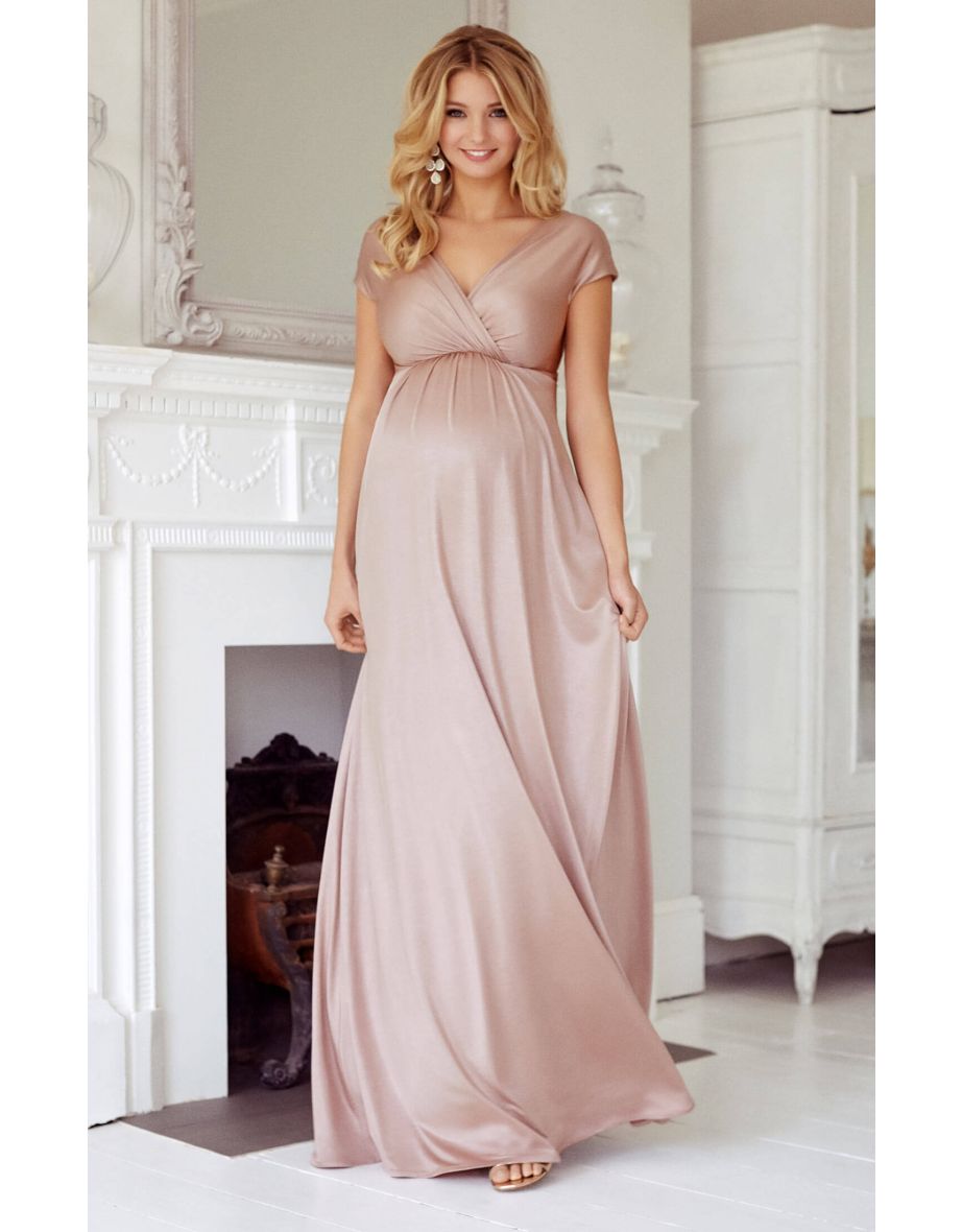 Francesca Maternity Maxi Dress Blush