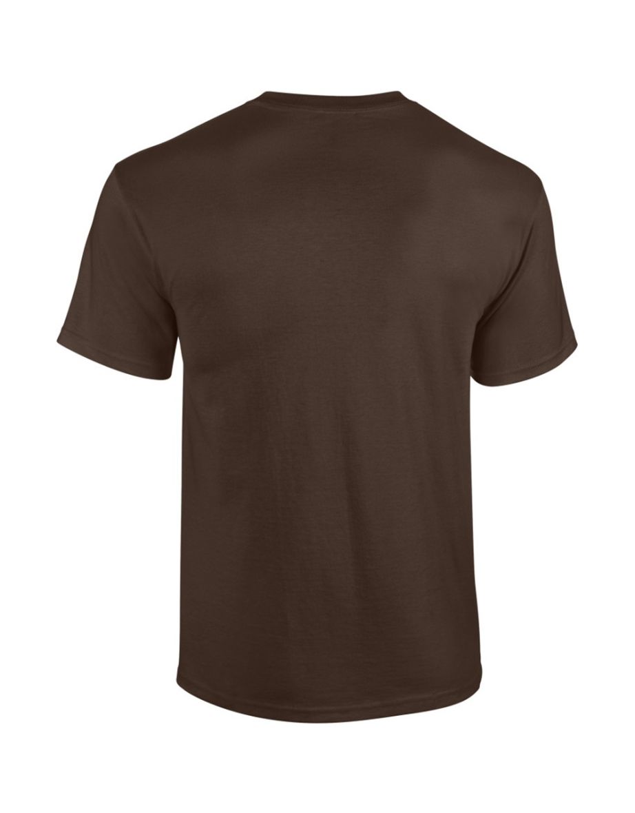 Gildan Mens Heavy Cotton Short Sleeve T-Shirt - Dark Chocolate - 1