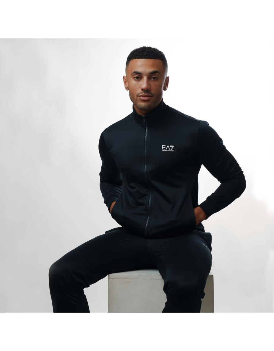 Men's Emporio Armani EA7 Full-Zip Tracksuit in Blue - 4